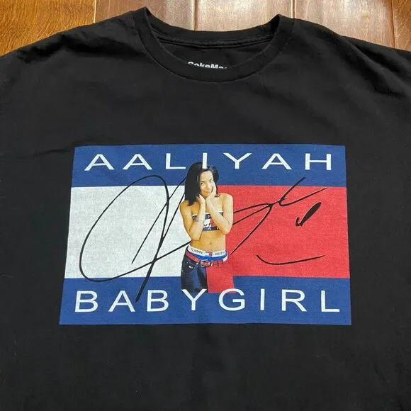 Coke Magic Aaliyah Babygirl Tommy Logo Black Cotton Tee Unisex Size XL - Picture 2 of 7
